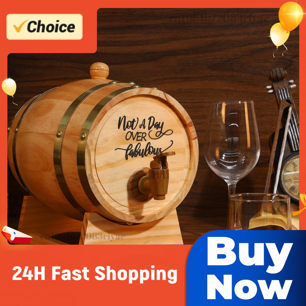 Wine Beer Rum - Barril de whisky grabado de 3L