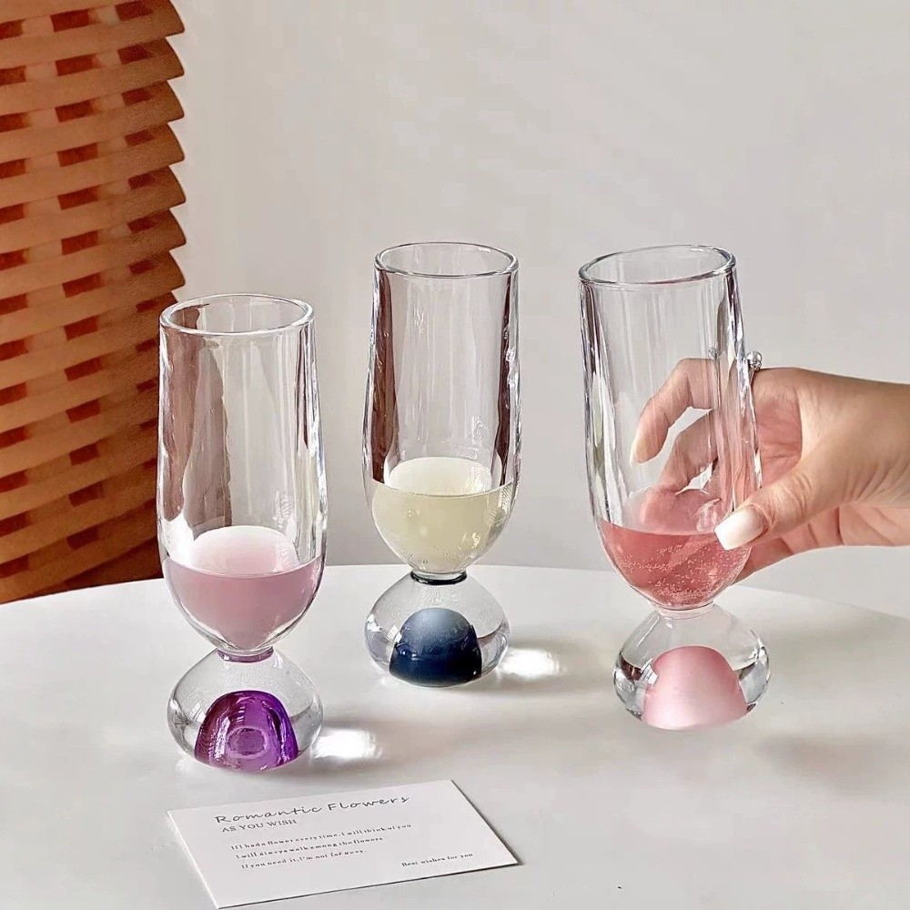 Wine Beer Tasting - Copa de Vidrio Creativa con Base