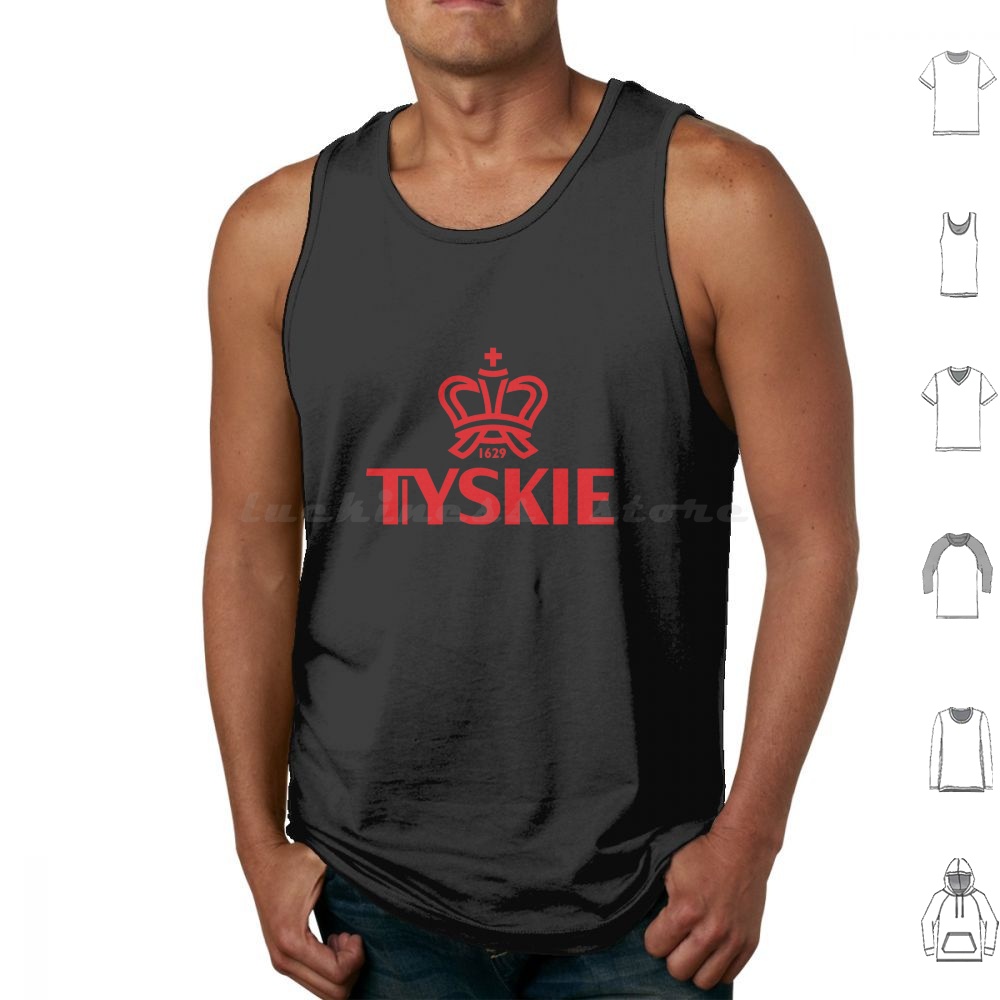 Wine Beer Rum - Camisetas sin mangas Tyskie con estampado