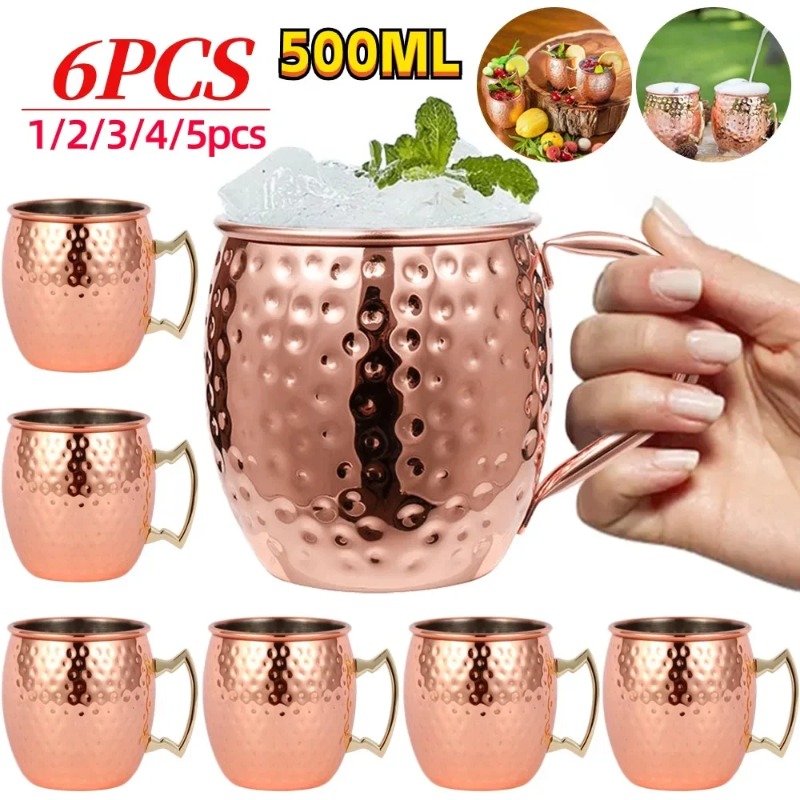 Wine Beer Champagne - Juego de 1-6 Tazas para Cócteles,