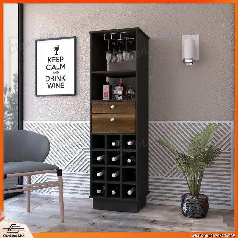 Wine Beer Rum - Mueble Bar con Vinoteca Integrada, Dos