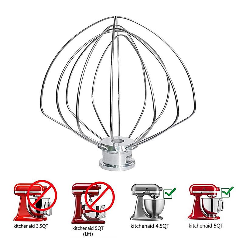 Kitchenaid Mixer Hand Mixer - Batidor de alambre de acero inoxidable,
