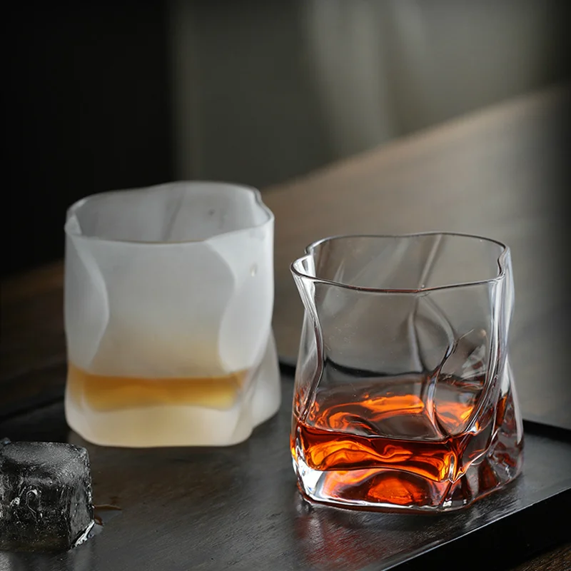 Wine Beer Tasting - Vaso de whisky irregular de cristal,