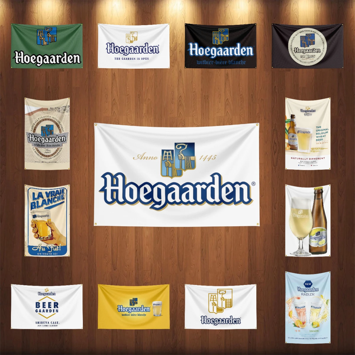 Wine Beer Rum - Bandera de cerveza h-Hoegaardens de 3x5