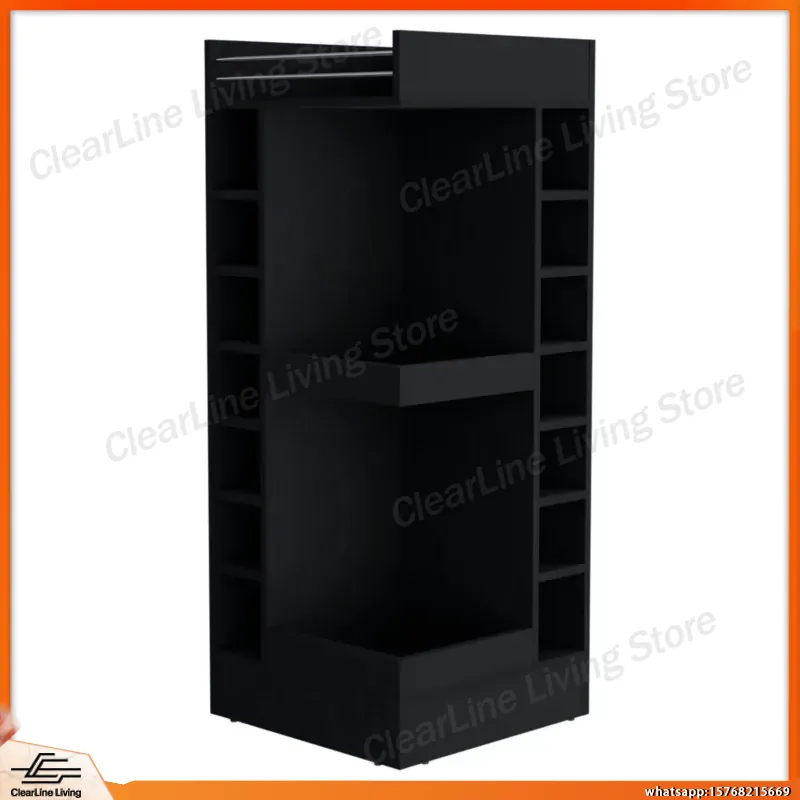 Mueble Bar Esquinero Negro con - Wine Beer Rum reseña y precio
