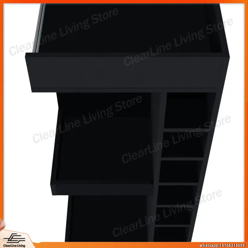 Mueble Bar Esquinero Negro con - Wine Beer Rum reseña y precio