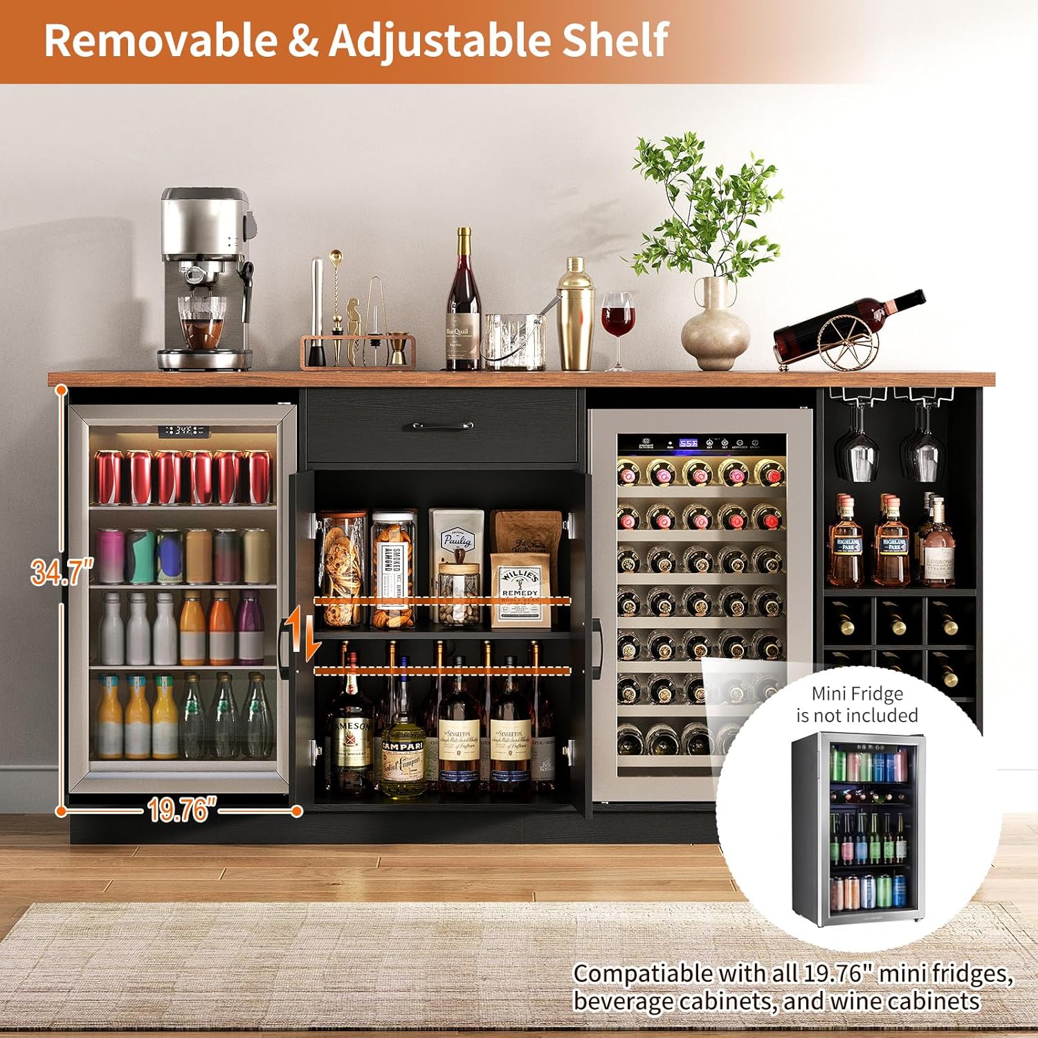 Mueble Barra de Café Grande de - Wine Beer Refrigerator reseña y precio