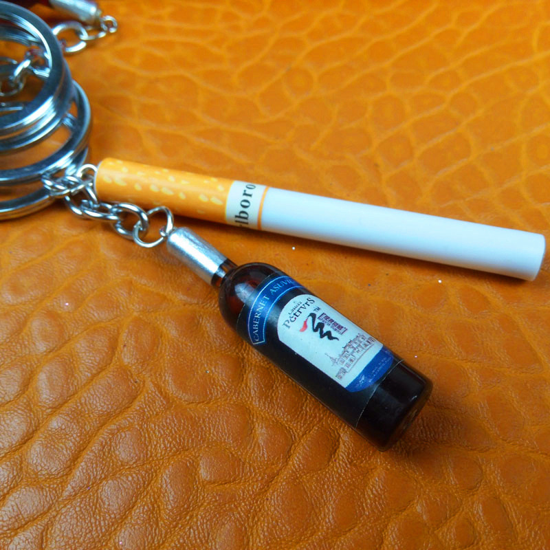 Novedad Mini llavero de cigarr - Wine Beer Champagne reseña y precio