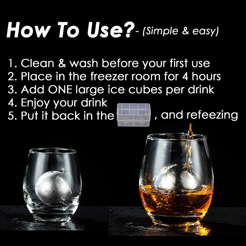 Bolas de Hielo de Acero Inoxid - Wine Beer Refrigerator reseña y precio