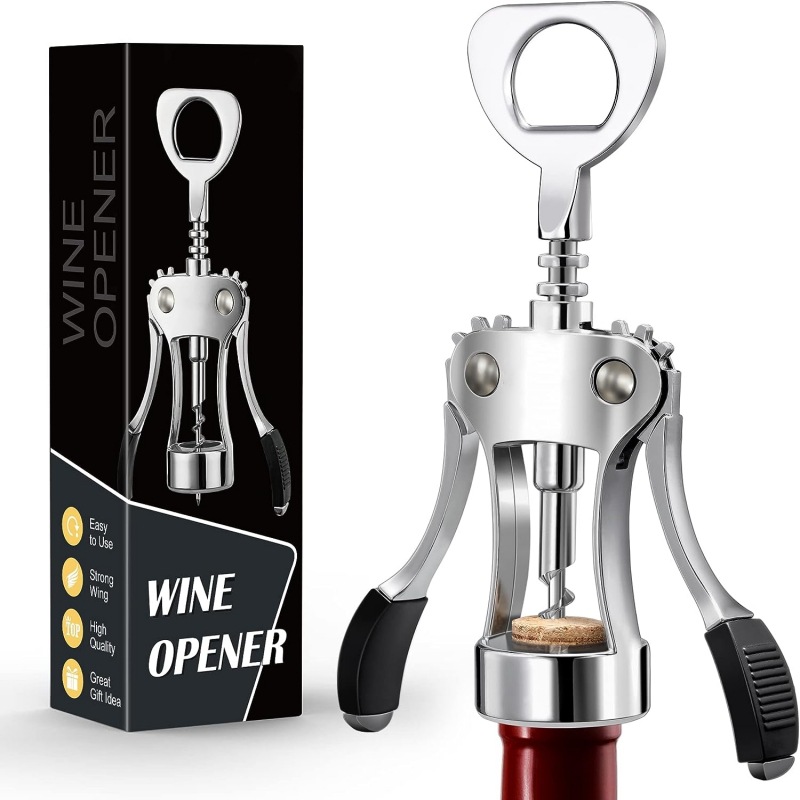 Abridor de vino manual 2 en 1, - Wine Beer Champagne reseña y precio