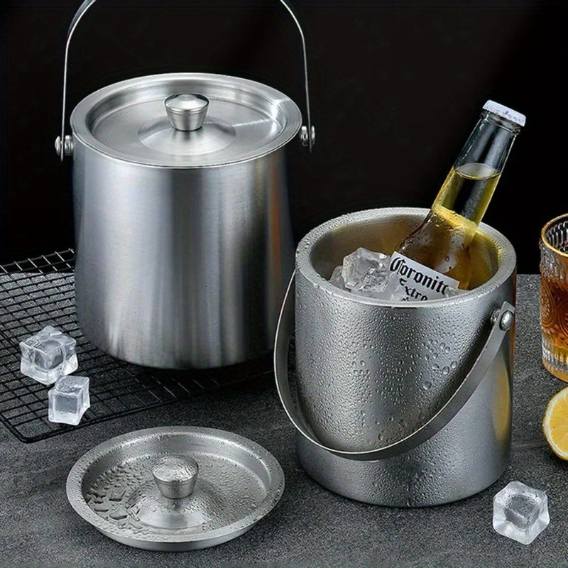 Cubo de hielo aislado de acero - Wine Beer Champagne reseña y precio