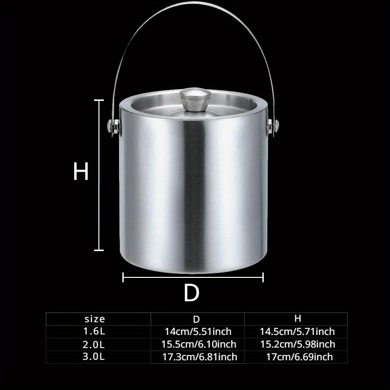 Cubo de hielo aislado de acero - Wine Beer Champagne reseña y precio
